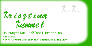 krisztina kummel business card